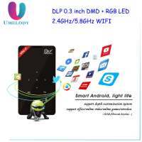 Umelody latest projector mobile phone DLP 0.3 inch DMD + RGB LED S905 1+8GB/2+16GB DLP Home Theater Office Projector