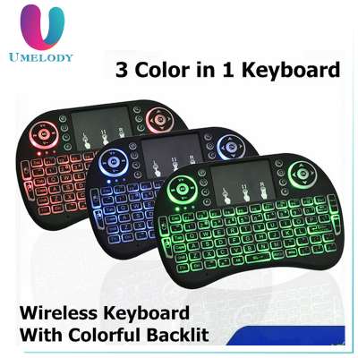 Umelody i8 PRO 2.4GHz air mouse keyboard remote Wireless Remote Controller 3 Colors Backlight gaming mice