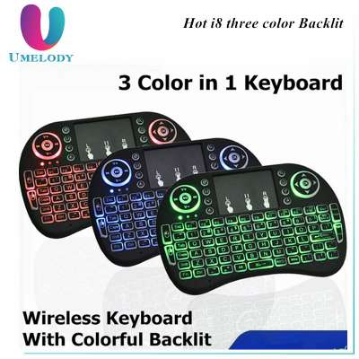 Original Rii i8 Backlit Fly Air Mouse Mini Wireless Handheld Keyboard 2.4GHz Touchpad Remote Control TV BOX