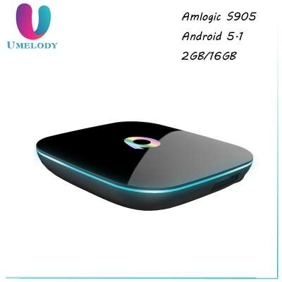 umelody latest android tv box 4K Ultra HD H.265 Built in WiFi android tv box video 2GB 16GB s905 q-box