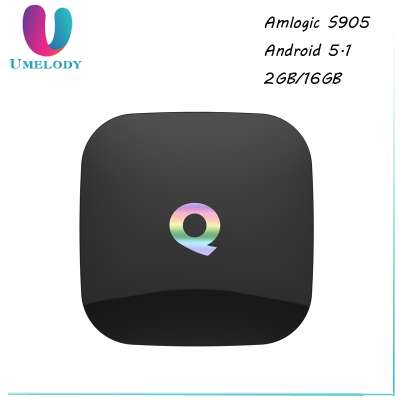 umelody Q-Box TV Box Android 5.1 2GB RAM 16GB ROM 4k2k S905 Quad Core 3D Bluetooth Dual Wifi 2.4GHz 5.0GHz Smart Media Box